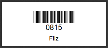 my-Lagerverwaltungssoftware: Einzel-Artikel-Barcode-Etikett